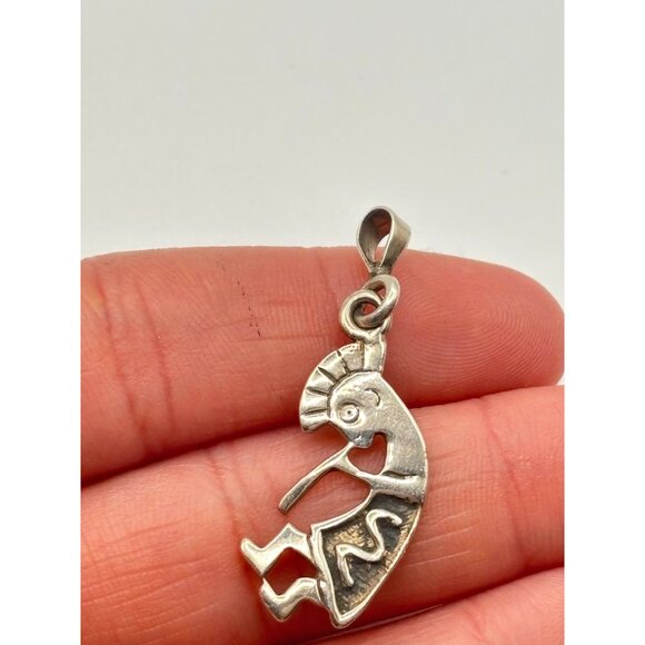 Sterling Silver Kokopelli Pendant Charm 925 - Picture 6 of 7